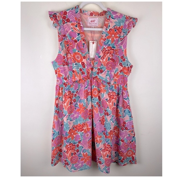 Banjanan | Feminine Cottagecore Ellian Mini Dress In Floral Bloomsbury Dawn | XL - Picture 9 of 14